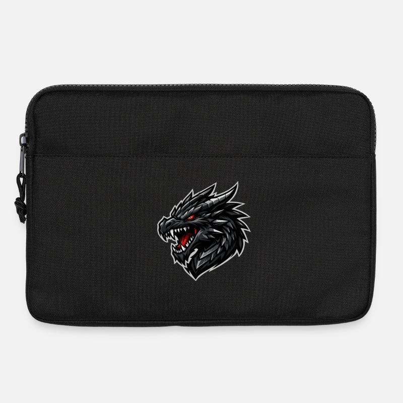 Dragon head with red eyes - Laptop bag 13" - black