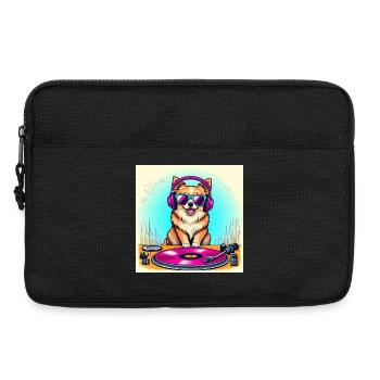 DJ Dog - Laptoptasche 13" - Schwarz - Vorne