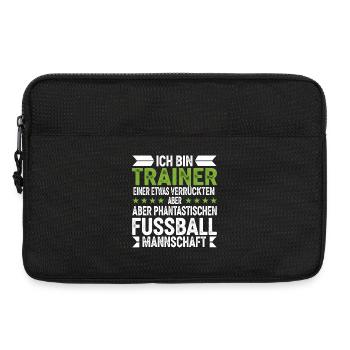 Ich bin Trainer einer verrückten Fußballmannschaft - Laptoptasche 13" - Schwarz - Vorne