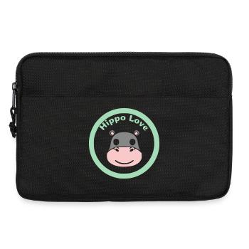 Nilpferd Kopf Gesicht Maske Lächeln - Laptoptasche 13" - Schwarz - Vorne