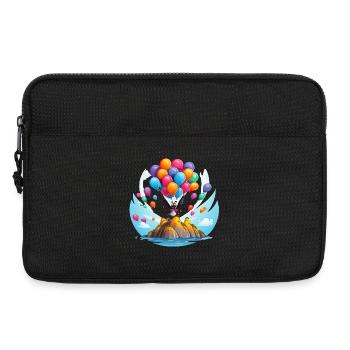 Clown de l’île des ballons aux ballons en couleur - Sacoche pour ordinateur portable 13 pouces - noir - Devant