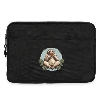 Snack paresseux zen - Sacoche pour ordinateur portable 13 pouces - noir - Devant