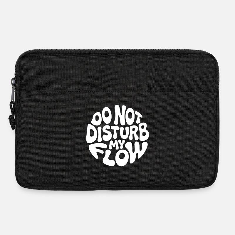 do not disturb my flow white branded - Laptop bag 13" - black