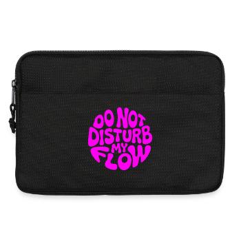 Ne dérange pas mon flux sous la marque rose - Sacoche pour ordinateur portable 13 pouces - noir - Devant