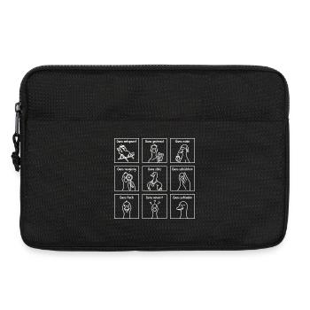 Gans viele Gefühle – Lustiges Wortspiel mit Gänsen - Laptoptasche 13" - Schwarz - Vorne