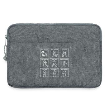 Goose Many Feelings – Jeu de mots amusant avec les oies - Sacoche pour ordinateur portable 13 pouces - gris chiné - Devant