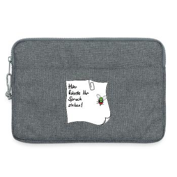 Notes – This could be your saying - Laptop bag 13" - heather grey - Front