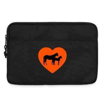 Chevaux - Sacoche pour ordinateur portable 13 pouces - noir - Devant