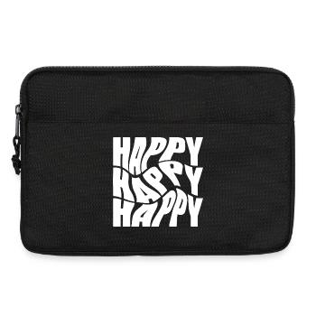 Bold Happy Graffiti Typography - Laptop bag 13" - black - Front