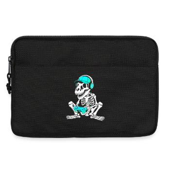 Skelett DJ mit Controller und Headset - Laptoptasche 13" - Schwarz - Vorne