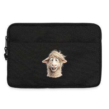 Happy Sheep Portrait - Laptop bag 13" - black - Front