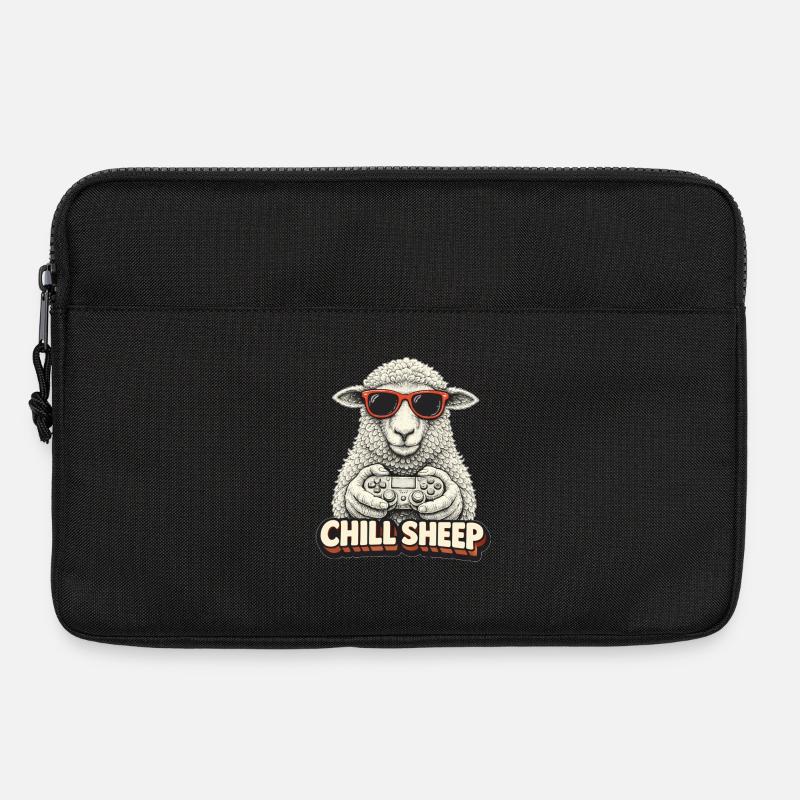 Chill Sheep Gaming Grafik - Laptoptasche 13" - Schwarz