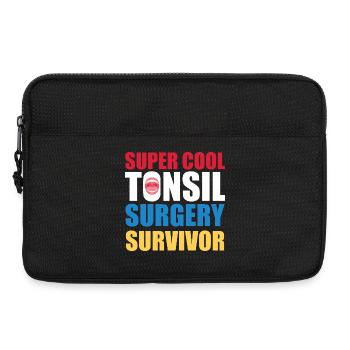 Design super cool pour survivants de chirurgie des amygdales - Sacoche pour ordinateur portable 13 pouces - noir - Devant