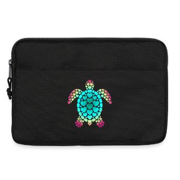 Valentinstag Taucher Schildkröte - Laptoptasche 13" - Schwarz - Vorne