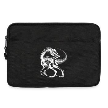 Tattoo Dino Fossilfieber im Comicstil - Laptoptasche 13" - Schwarz - Vorne