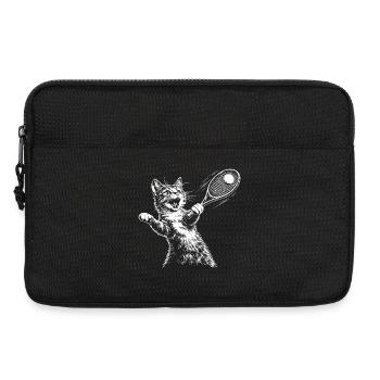 Tennis de chats drôles - Sacoche pour ordinateur portable 13 pouces - noir - Devant