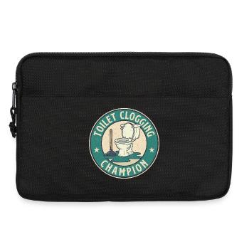 Toilet Clogging Champion Bold Bathroom Humor - Laptop bag 13" - black - Front