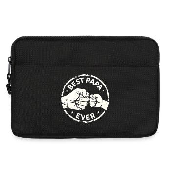 Best Papa Ever Fist Bump Dad Design - Laptop bag 13" - black - Front