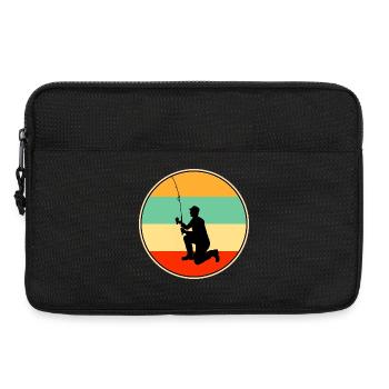 Papa Fisherman Retro Vintage Angelpapa - Laptoptasche 13" - Schwarz - Vorne