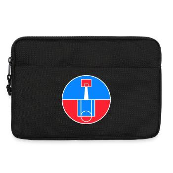 Rundes Basketballfeld-Abzeichen - Laptoptasche 13" - Schwarz - Vorne