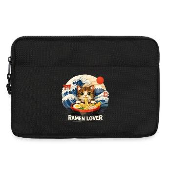 Katze Ramen Anime - Laptoptasche 13" - Schwarz - Vorne