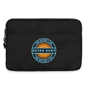 Retro Surf Sunburst Vintage Surfing Logo - Laptop bag 13" - black - Front