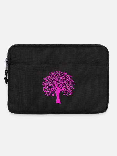 Rosa Jumbo-Baum-Muster-Silhouette - Laptoptasche 13" - Schwarz