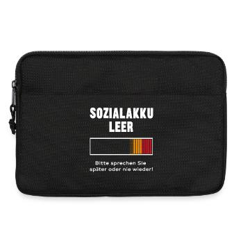 Batterie sociale vide - Conception de la batterie - Sacoche pour ordinateur portable 13 pouces - noir - Devant