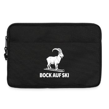 Funny ibex for skiers - Laptop bag 13" - black - Front