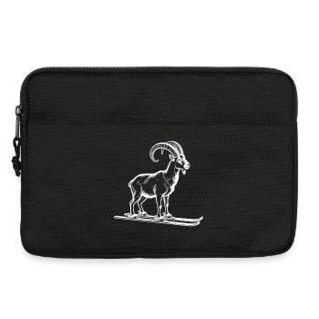 Funny ibex for skiers - Laptop bag 13" - black - Front
