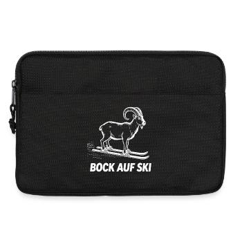 Funny ibex for skiers - Laptop bag 13" - black - Front