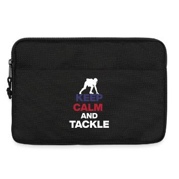 KEEP CALM AND TACKLE! FOOTBALL FAN US EVENT - Laptop bag 13" - black - Front