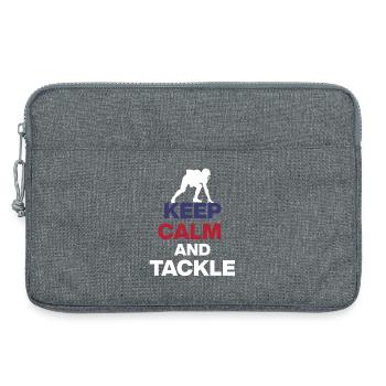 KEEP CALM AND TACKLE! FOOTBALL FAN US EVENT  - Laptoptasche 13" - Grau meliert - Vorne