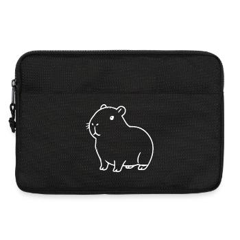 Capybara capybara white - Laptop bag 13" - black - Front