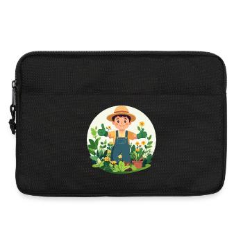 Gärtner Grüner Daumen Pflanzenversteher Motiv - Laptoptasche 13" - Schwarz - Vorne