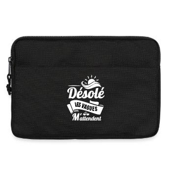 Entschuldigung, die Wellen warten auf mich - Laptoptasche 13" - Schwarz - Vorne