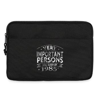 Des personnes très importantes naissent en 1985 - Sacoche pour ordinateur portable 13 pouces - noir - Devant
