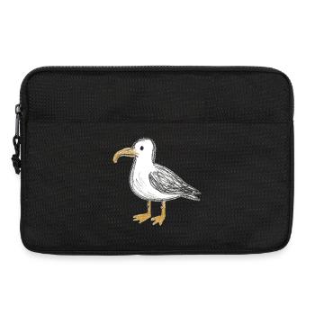 Küstenvogel Skizze Seagull Möwe Norddeutsch - Laptoptasche 13" - Schwarz - Vorne