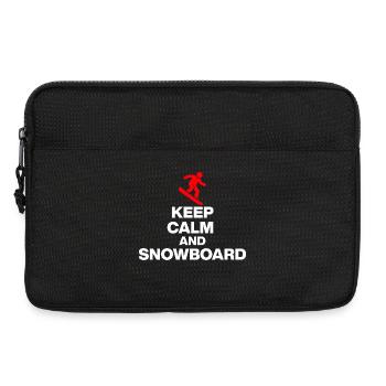 KEEP CALM AND SNOWBOARD! PISTENSPASS & HÜTTENGAUDI - Laptoptasche 13" - Schwarz - Vorne