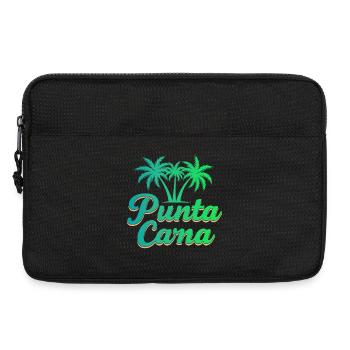 Vacances caribéennes à Punta Cana avec palmiers - Sacoche pour ordinateur portable 13 pouces - noir - Devant