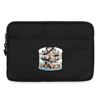Volume spiral in the shopping center - Laptop bag 13" - black - Front