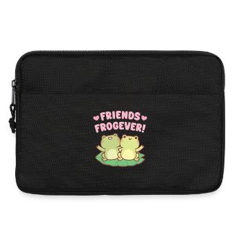Cute Frogs Friends Frogever Besties - Laptop bag 13" - black - Front