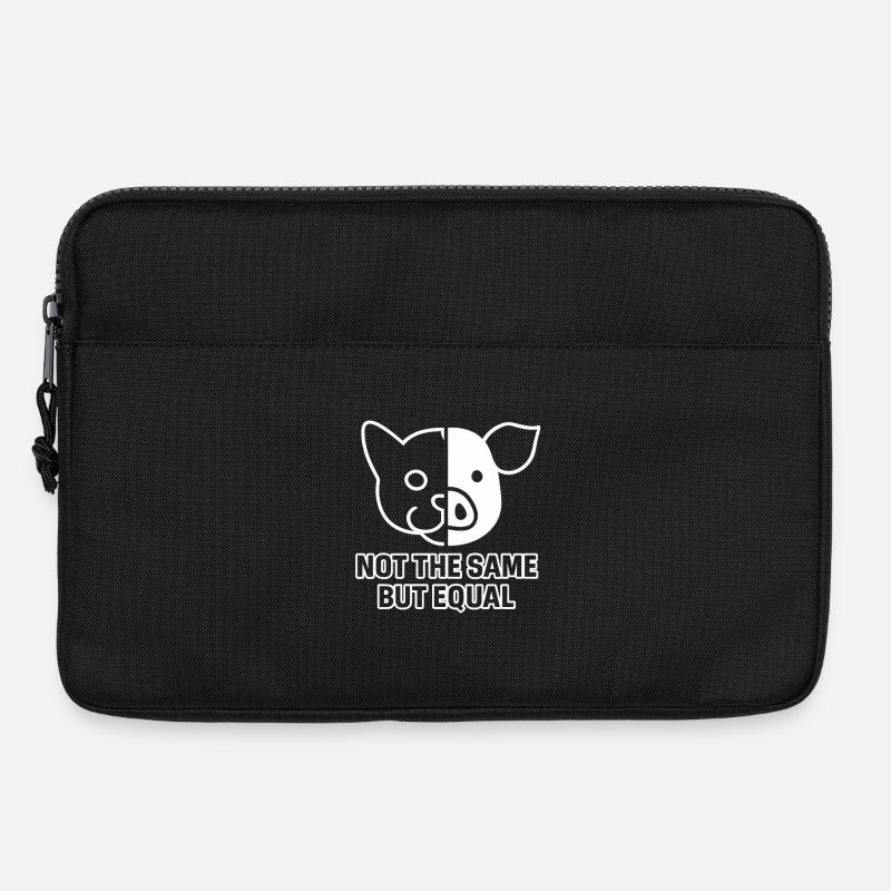 Katze Schwein - Laptoptasche 13" - Schwarz