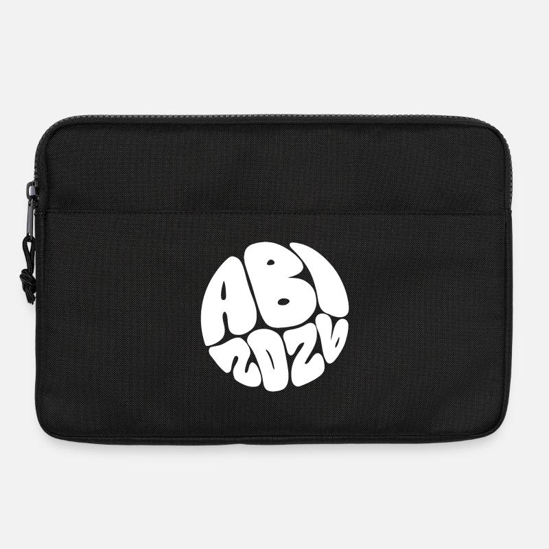 Blob Schrift Kreis Muster - Laptoptasche 13" - Schwarz