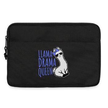 Lama Drama Queen Lunettes de soleil cool assises drôle - Sacoche pour ordinateur portable 13 pouces - noir - Devant