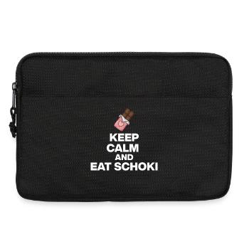 KEEP CALM AND EAT CHOCOLATE, SWEET CHOCOLATE LUST! - Laptop bag 13" - black - Front