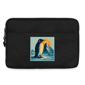 Polarstrand-Pinguin im Sonnenaufgang - Laptoptasche 13" - Schwarz - Vorne