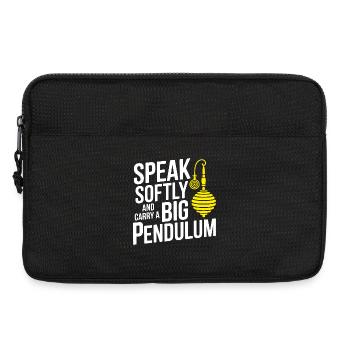 Hypnotiseur parle doucement porte un grand pendule - Sacoche pour ordinateur portable 13 pouces - noir - Devant
