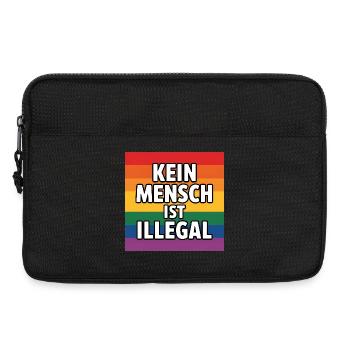 No One Is Illegal - Against the Right - Laptop bag 13" - black - Front