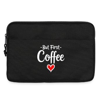 But First Coffee Coffee Lover Statement - Laptop bag 13" - black - Front